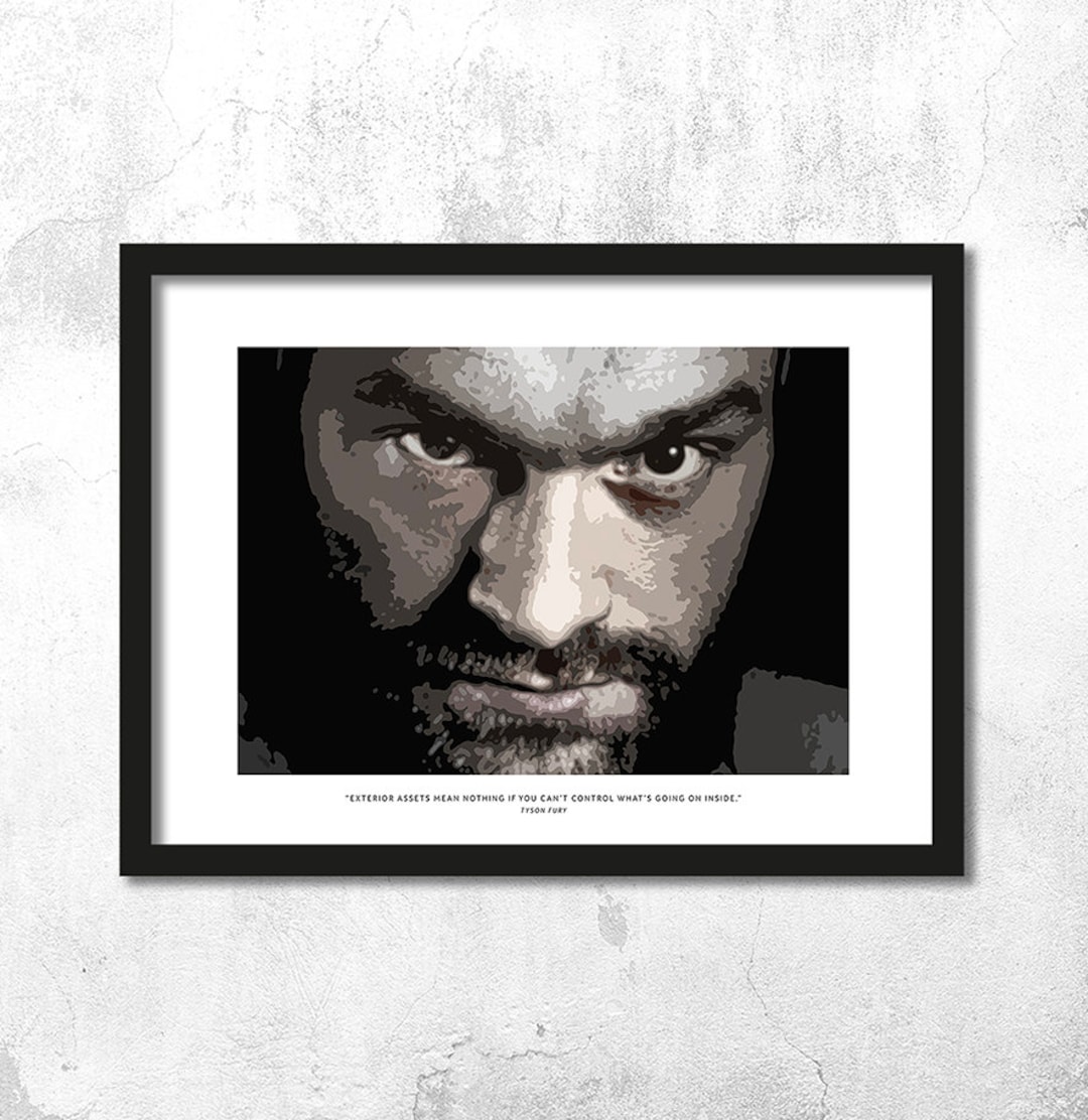 Tyson Fury Limited Edition A3 Digital Pop Art Portrait Print Signed by ...