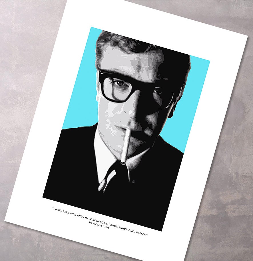 Sir Michael Caine Alfie Limited Edition A3 Digital Pop Art Portrait ...