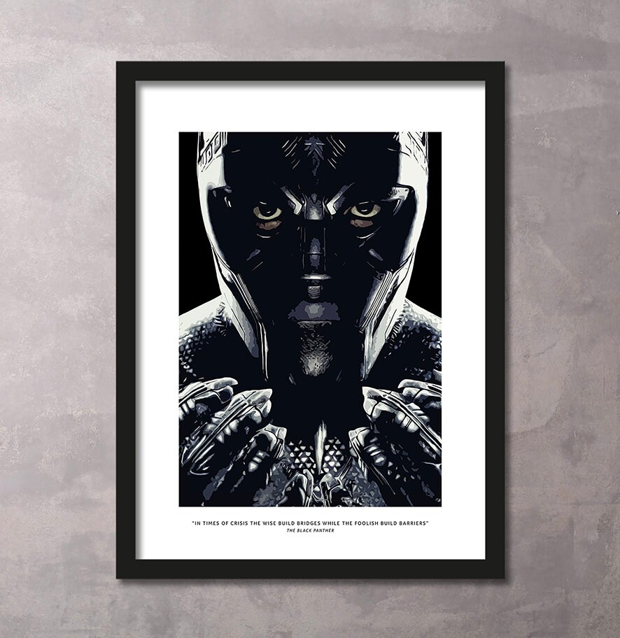 The Black Panther Limited Edition A3 Digital Pop Art | Etsy