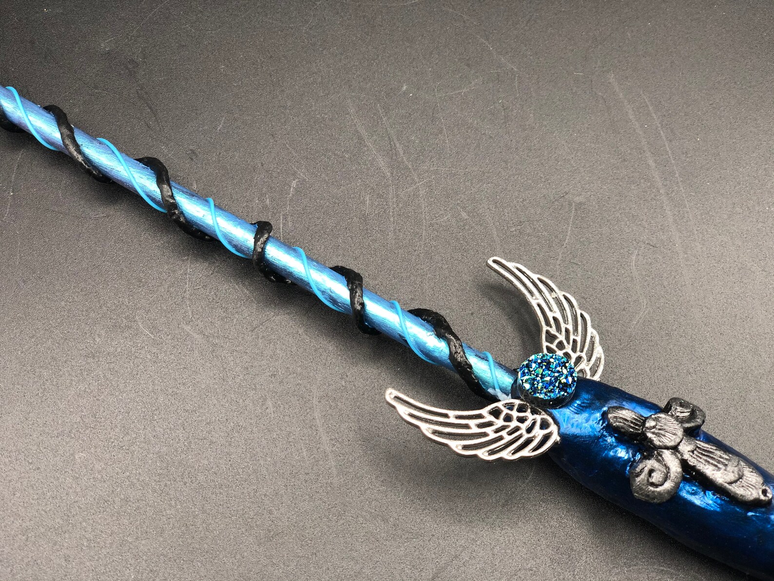 Varita ravenclaw azul y gris varita de garra azul y gris Etsy