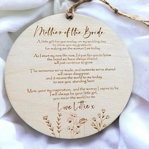 Mother of the Bride Gift from Daughter | Wedding Gift to Mum | Personalised Gift to Mother of the Bride | Forever your Daughter