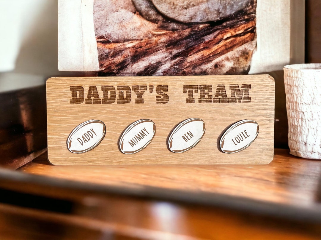 Personalised Rugby Plaque | Rugby Dad Sign | Dad Gift | Gift for Him ...