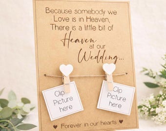 Personalised Memorial Wedding Sign | In Loving Memory Photo Sign | Heaven Wedding
