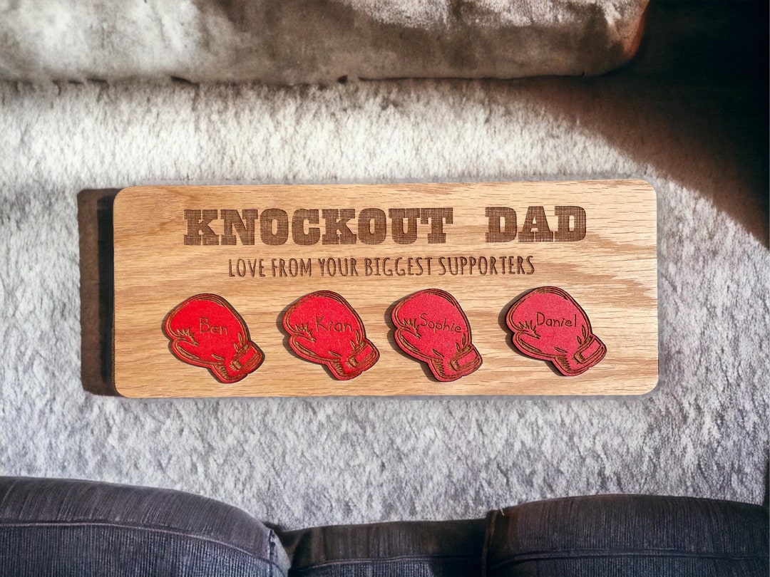 Personalised Boxing Plaque Knockout Dad Sign Dad Gift Gift for Him ...