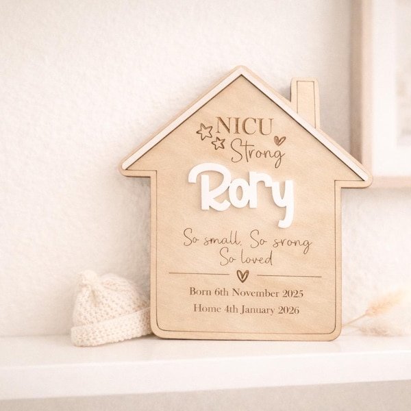 Preemie Keepsake | Baby Milestone Plaque | NICU Baby Gifts