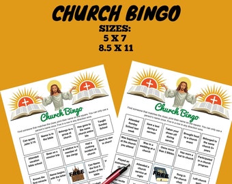 Church Printable Bingo Game Have fun getting to know each other better  Great for church events get people talking. Ice Breaker Find A Guest