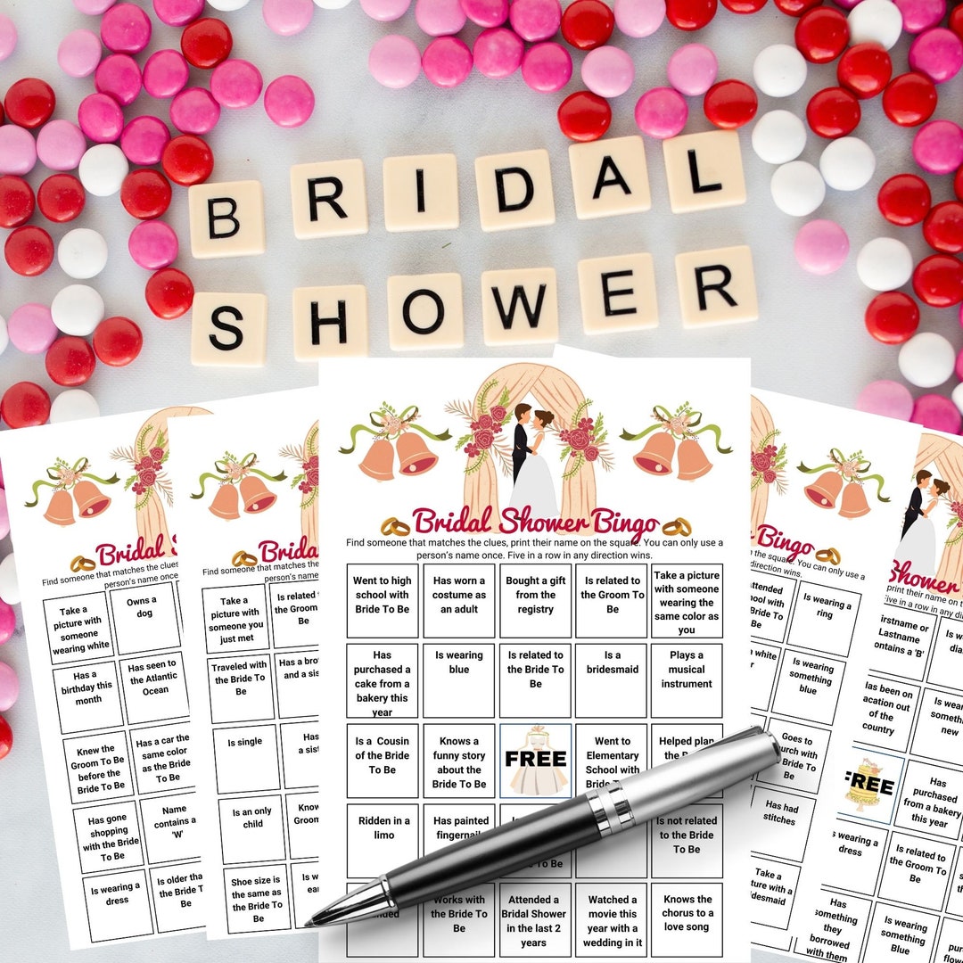 Bridal Shower Wedding Printable Bingo Game Have Fun Getting to Know