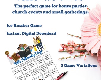 Fellowship Printable Bingo Game Have fun getting to know each other better Great for gatherings get people talking. Ice Breaker Find A Guest