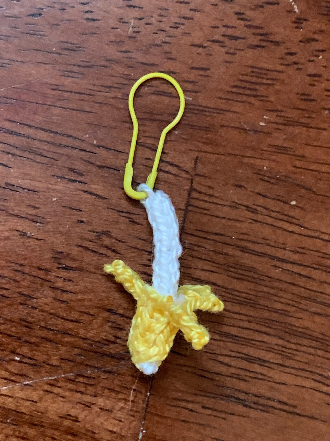 Hand Knit Miniature Banana Stitch Marker | Etsy