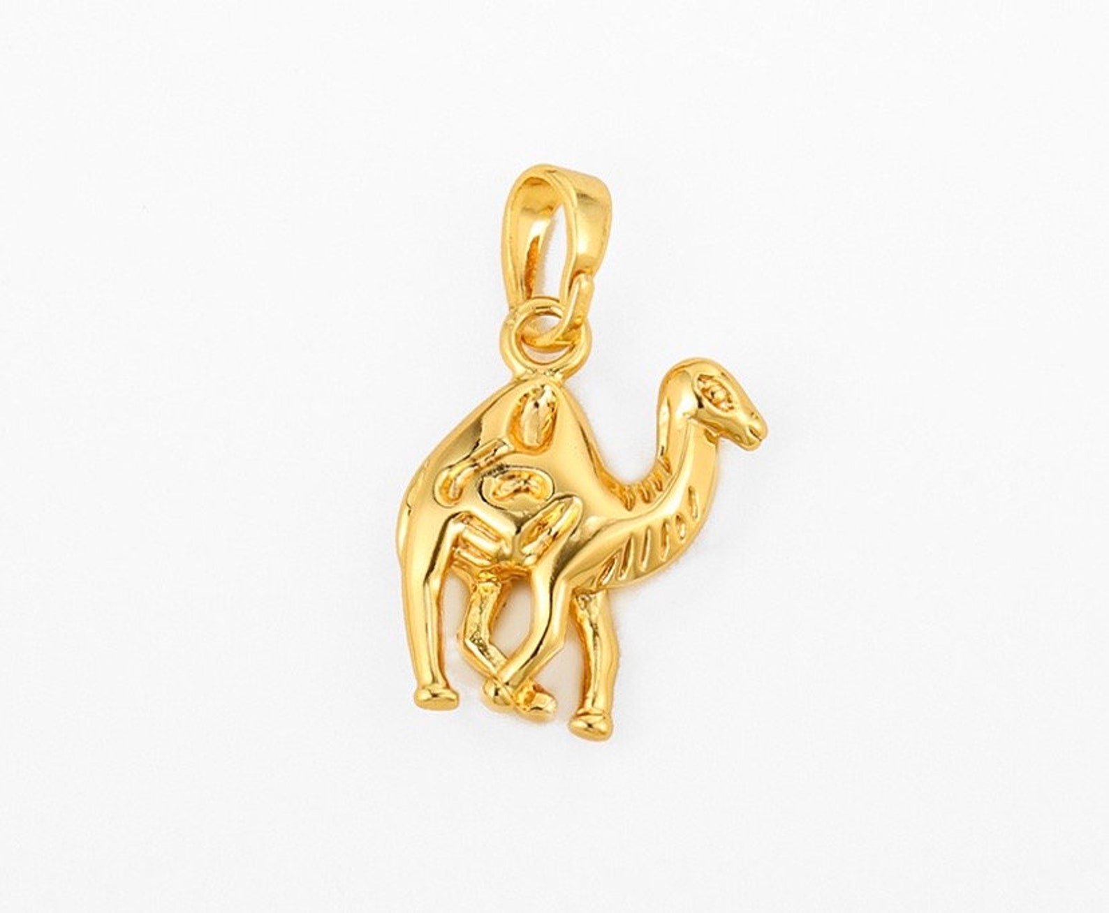 9ct Yellow Gold Filled Camel Pendant Etsy
