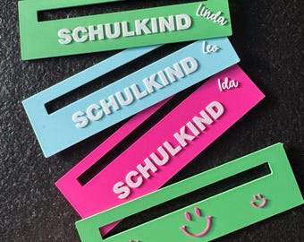 Lesehilfe | Einschulung | Schultüte | Geschenkidee | 1. Klasse | Geschenk zur Einschulung, Leselineal mit Namen, personalisiert, Schulanfang