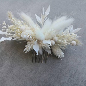 Haarkamm Trockenblumen I Hair cromb Dried flowers I Braut Haarkamm I Floraler Haarschmuck I Boho Kopfschmuck I Haarklemme I Hochzeit Bild 9