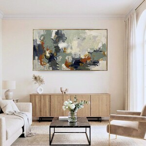 Digital Art Pack 4+1 Earthy Abstract Samsung Frame TV Art, Textured Oil Painting Wallpaper, High Resolution Sage Green Modern