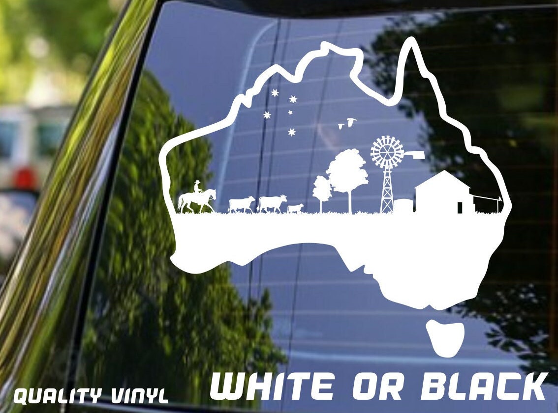 Aussie Outback Sticker Car Decal Vinyl Australia Country Caravan Window ...