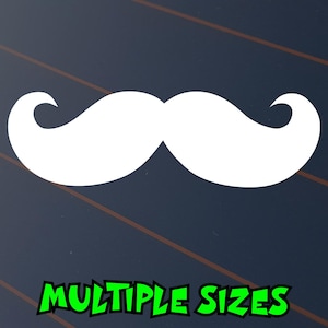 Mustache Sticker Car Decal Window Moustache 4x4 Ute Funny Meme Movember Vinyl Beard Bloke Beer Bumper Men Dad Fathers Day Husband Truck