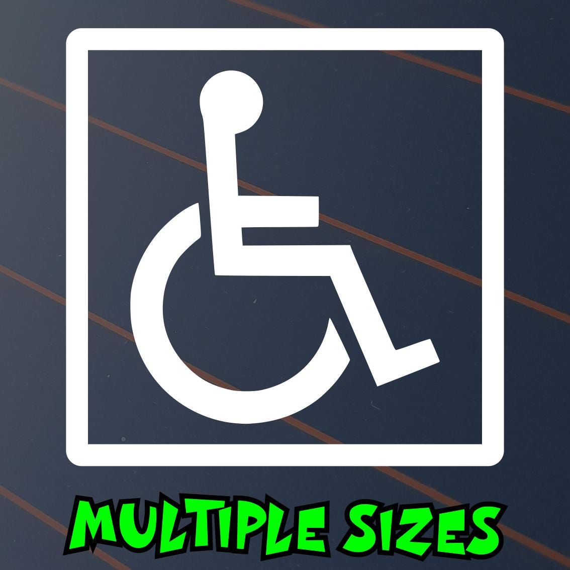 Wheelchair Sign Sticker Car Decal Vinyl Window Disability Disabled ...