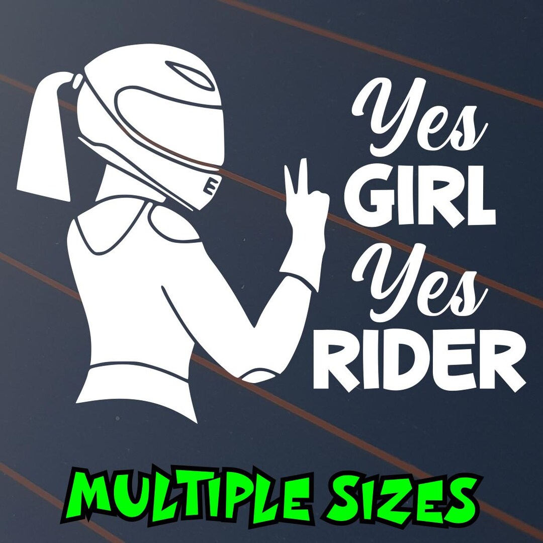 Respect Rider Sticker Yes Girl Rider Sticker Car Decal Window Motorbike Helmet Woman CBR ...
