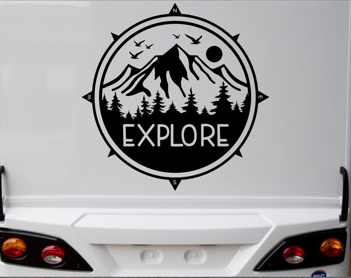 Explore Sticker Car Decal Vinyl Australia Caravan Compass Adventure 4x4 ...
