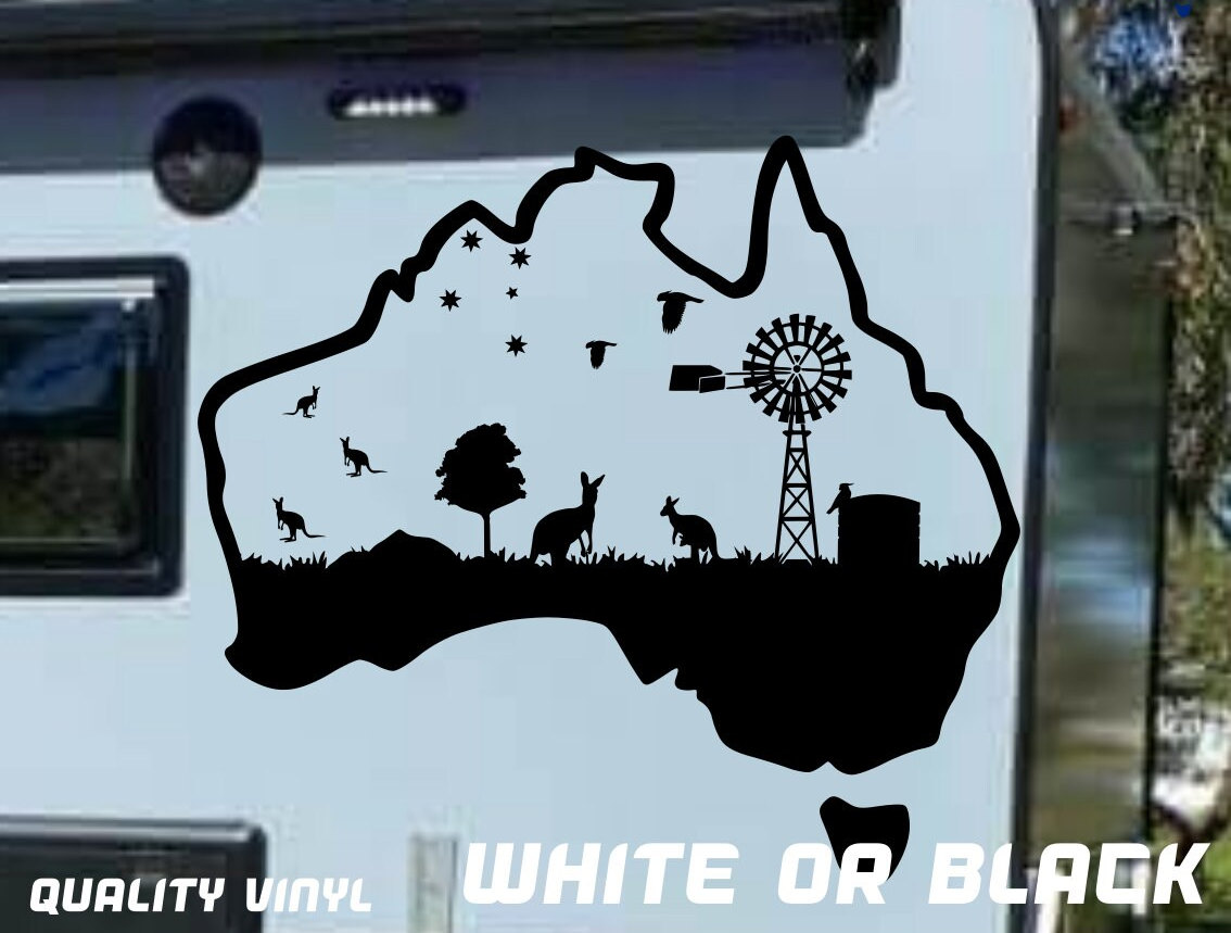 Aussie Outback Sticker Car Decal Vinyl Australia Country Caravan Window ...