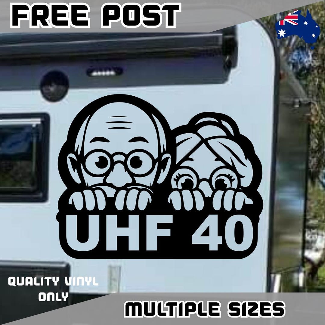 UHF 40 Sticker Car Decal Vinyl Caravan Window CH 40 Adventure Awaits ...