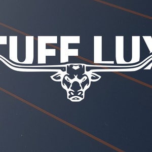 Tuff Lux Longhorn Sticker Car Decal Country Aussie Long Horn Outback Fits Hilux Window Banner Offroad BNS 4x4 4WD