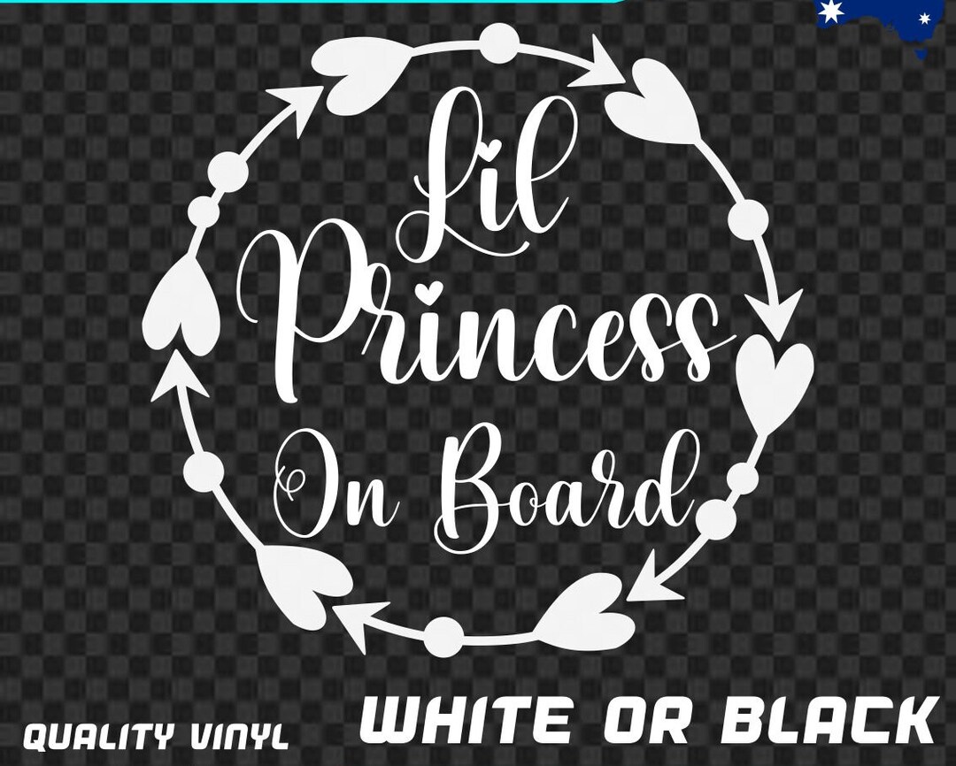 Daddy's Little Princess On Board Car Sign www.etsy.com