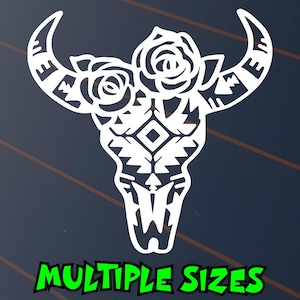 Bull Horn Sticker Country Aussie Ute Long Horn Pattern Tribal Cow Car Decal Longhorn Vinyl Window  Country Bull BNS Cowboy Cowgirl Outback