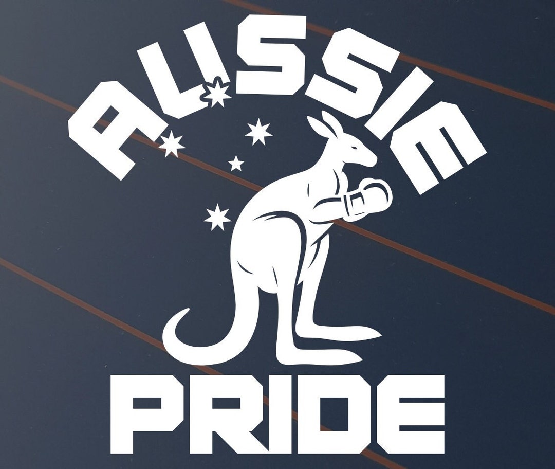 Aussie Pride Sticker Decal Car Window Boxing Kangaroo Southern Cross ...