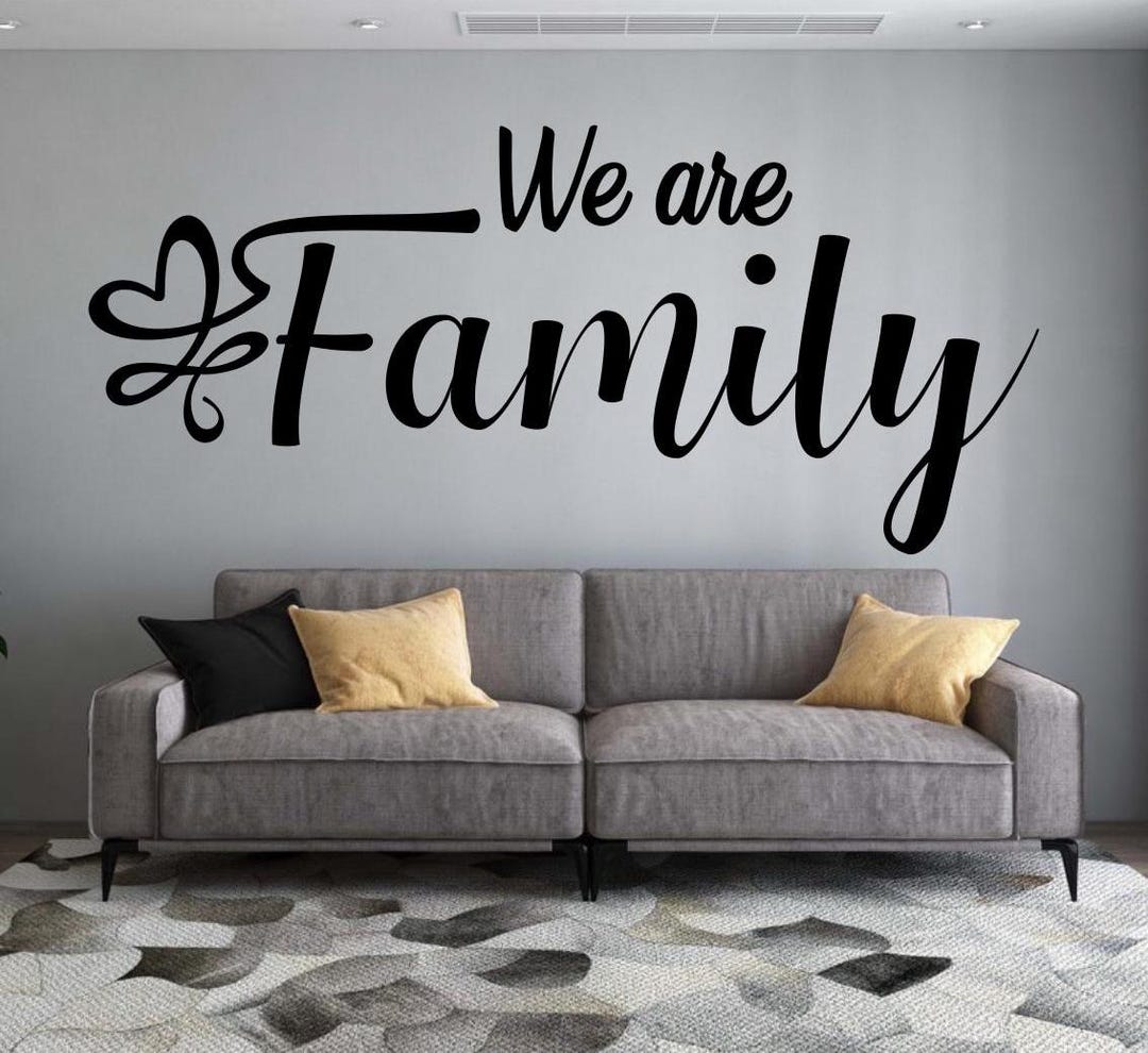 We Are Family Sticker Decal Removable Wall Quotes Home Love Art Vinyl ...