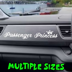 Passenger Princess Lettering Passenger Princess Sticker Car Decal Vinyl Window Girlfriend on Board ...