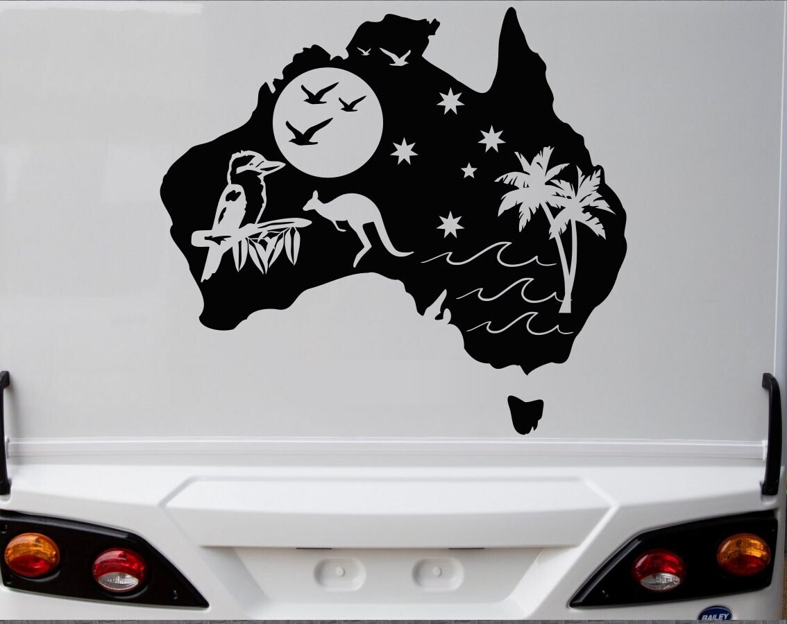 Australia Sticker Car Decal Vinyl Aussie Outback Country Caravan Window ...