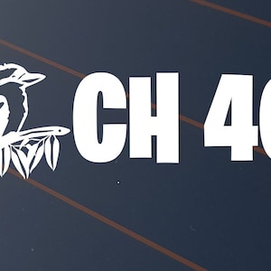 CH 40 Sticker Car Decal Window Caravan Australia Aussie 4x4 4WD Radio Channel UHF CB Boat Ute Animal Kookaburra Camping Travel