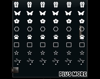 Safety Glass Sliding Door X2 Vinyl Decal Sticker Window Protection Hazard Choose Your Design Pair