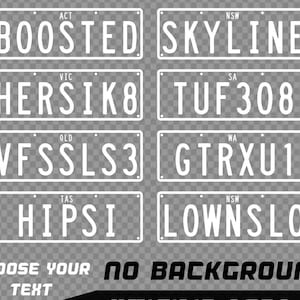 Custom Rego Number Plate Sticker Car Decal Vinyl Window Registration Personalised Bike Ute Trailer