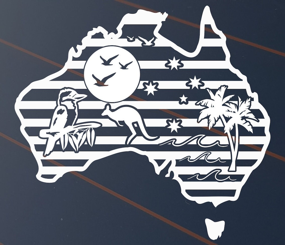 Australia Sticker Car Decal Vinyl Aussie Outback Country Caravan Window ...