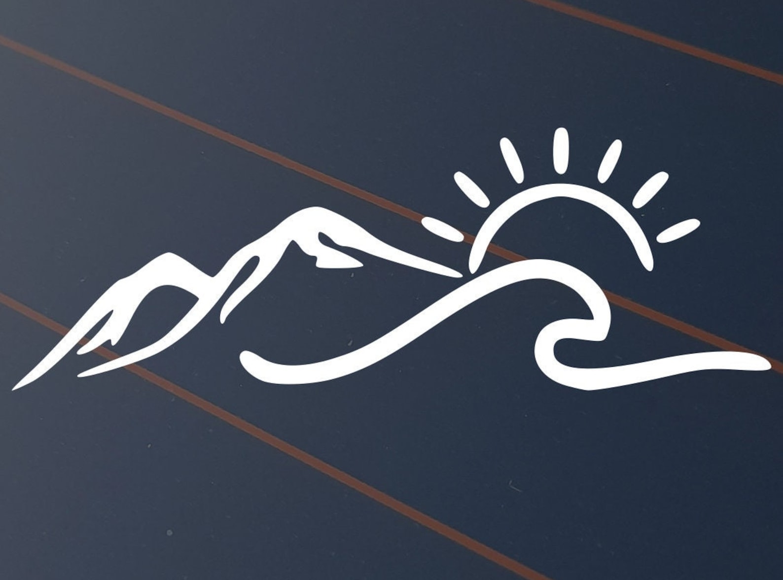 Mountain Wave Sun Sticker Car Decal Vinyl Window Beach Ocean Surf 4x4 ...