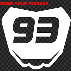 Custom Motocross Number Plate Sticker Decal Vinyl MX Car Personalised Bike BMX Motocross Motorbike Bike Ute