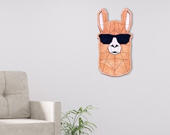 The llama, wall decoration, wood, laser cut, handmade with modern technology and lots of love.