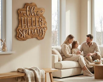 Oh Hello Spring, Easter decorations, spring decorations, spring, wall art, Easter, Spring