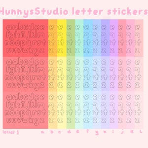 Adesivos de letras | adesivos de título de letras do alfabeto arco-íris para adesivos de polco coreanos kpop toploader diário bullet journal planejador penpal