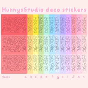 Deco stickers | rainbow colour small shape confetti korean style stickers for kpop polco stickers toploader journal bullet journal planner