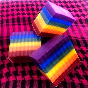 Handmade Tutti Frutti Rainbow Pride soap Bar, for hands and body 150g