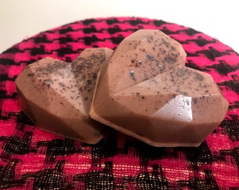 Handmade Shea Butter Level Up Love Heart soap bars, Set of 2 100g