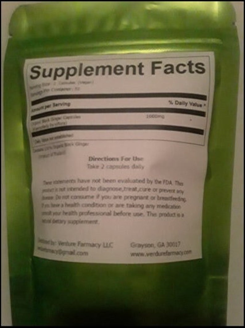 Black Ginger Capsules Kaempferia Parviflora 100 Vegan Capsules Etsy