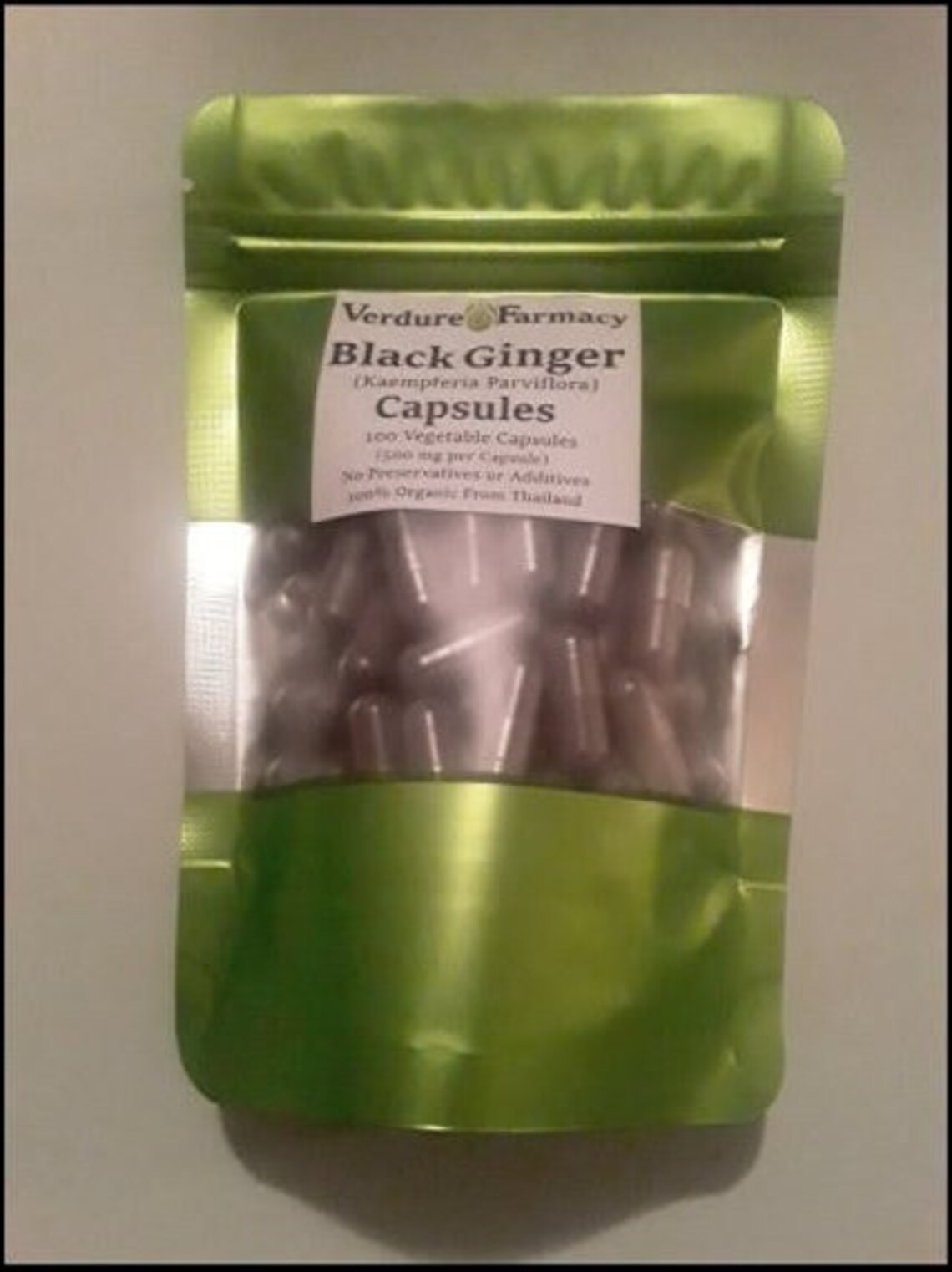 Black Ginger Capsules Kaempferia Parviflora 100 Vegan Capsules Etsy