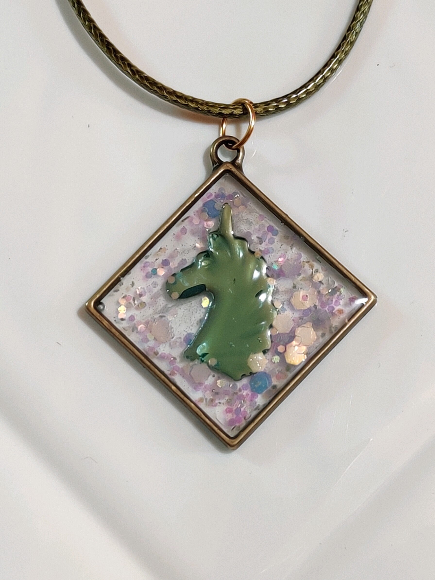 Diamond Unicorn Pendant | Etsy
