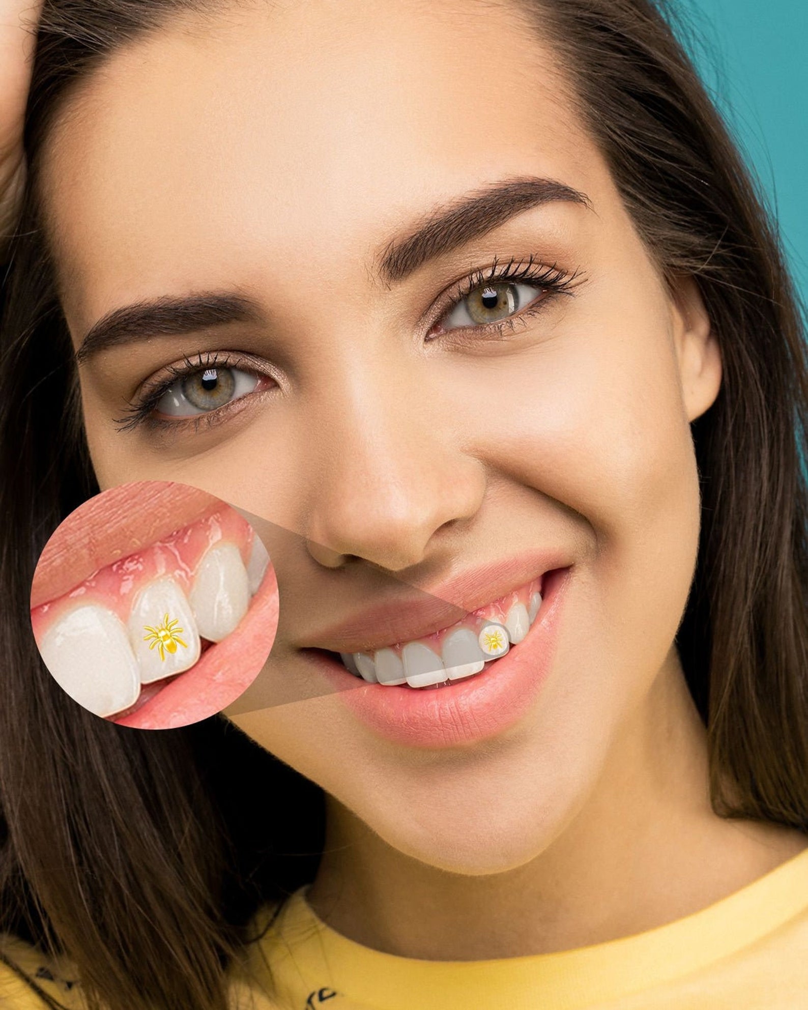 Teeth Gem Spider Shape gems with 925 Sterling Silver luxCharm Etsy