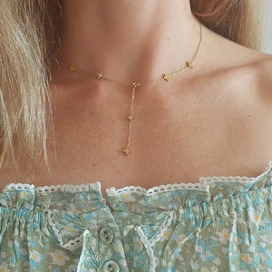 Minimalist gold steel necklace
