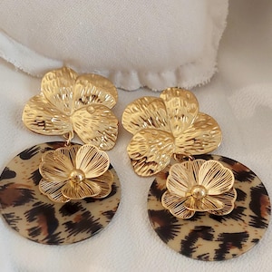 Acetate and steel earrings