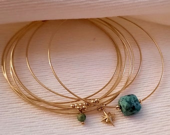 Bracelet semainier turquoise africaine